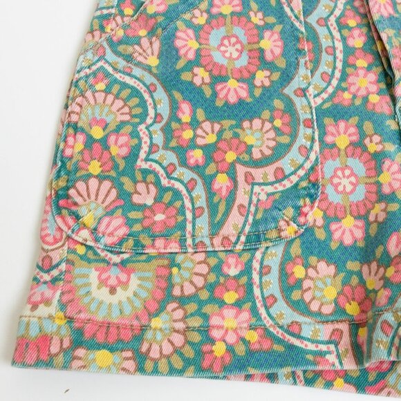 MOTHER The Curbster Shorts Under The Rug Floral Boho Retro - Picture 12 of 16